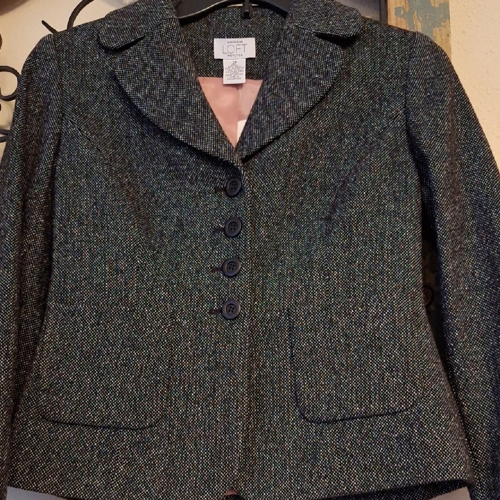LOFT Black Women's Blazer. Excellent Condition Size NWT 2Petite - Picture 8 of 11